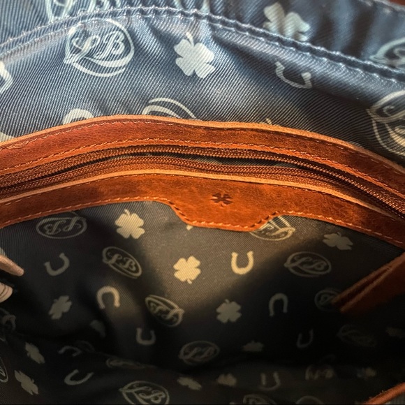 Lucky Brand Dixie Crossbody Bag Brown Distressed Leather Studded Handbag Purse - Picture 10 of 10